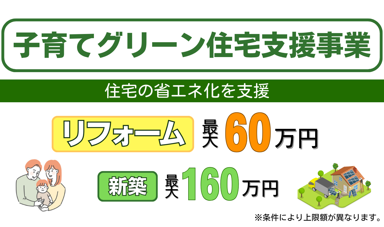 【補助金情報】子育てグリーン住宅支援事業の公式HP開設！